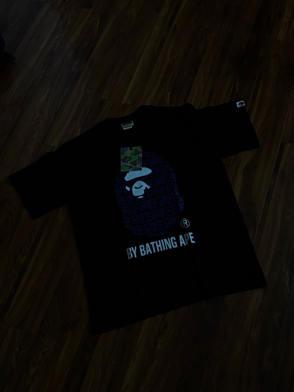 Bape Black Graphic Ape Head T-Shirt